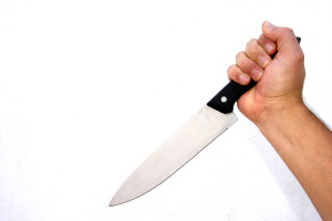 Stabbing with a kitchen knife